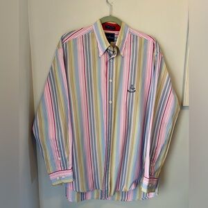 Facconable Paris | Multi-Stripe Pink/Blue/Yellow Large 100% Cotton France Design